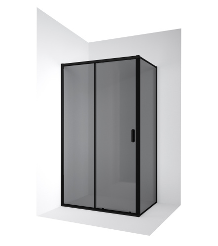 Душевой уголок Ambassador Forsa 17022217ABB-100ABB 110х100 стекло тонированное профиль черный без поддона